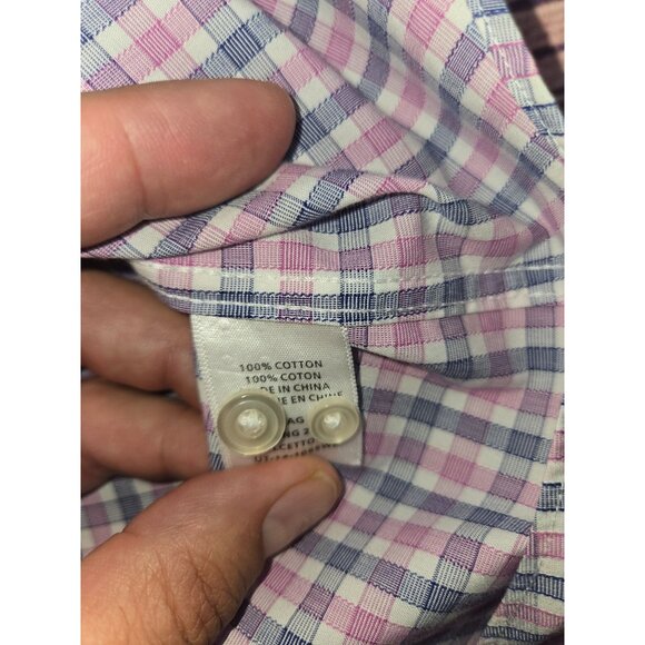 Untuckit Mens Wrinkle-Free Checkered Button-Down Shirt XL - Picture 7 of 8